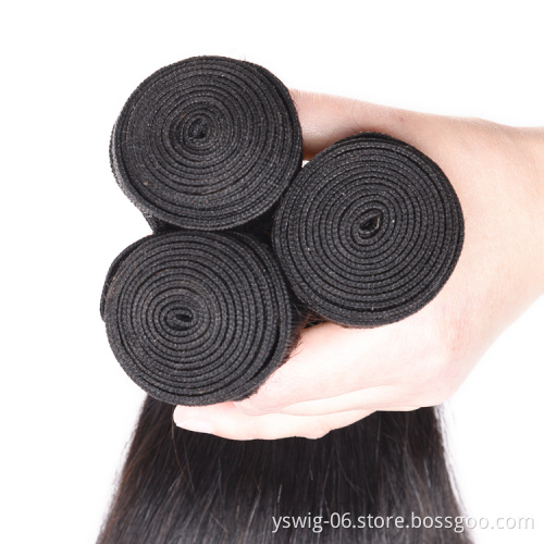 China Factory Supply Unprocessed 100% Mink 1b# Straight Brazilian Virgin Cuticle Aligned Hair and 4x4 Lace Closure in One Pack